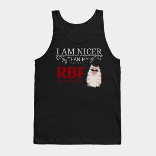 Resting Bitch Face RBF Cute Cat Tank Top